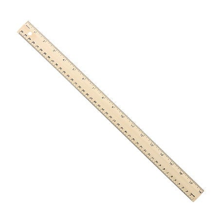 Art Alternatives 12 Wood Ruler with Metal Cutting Edge at New
