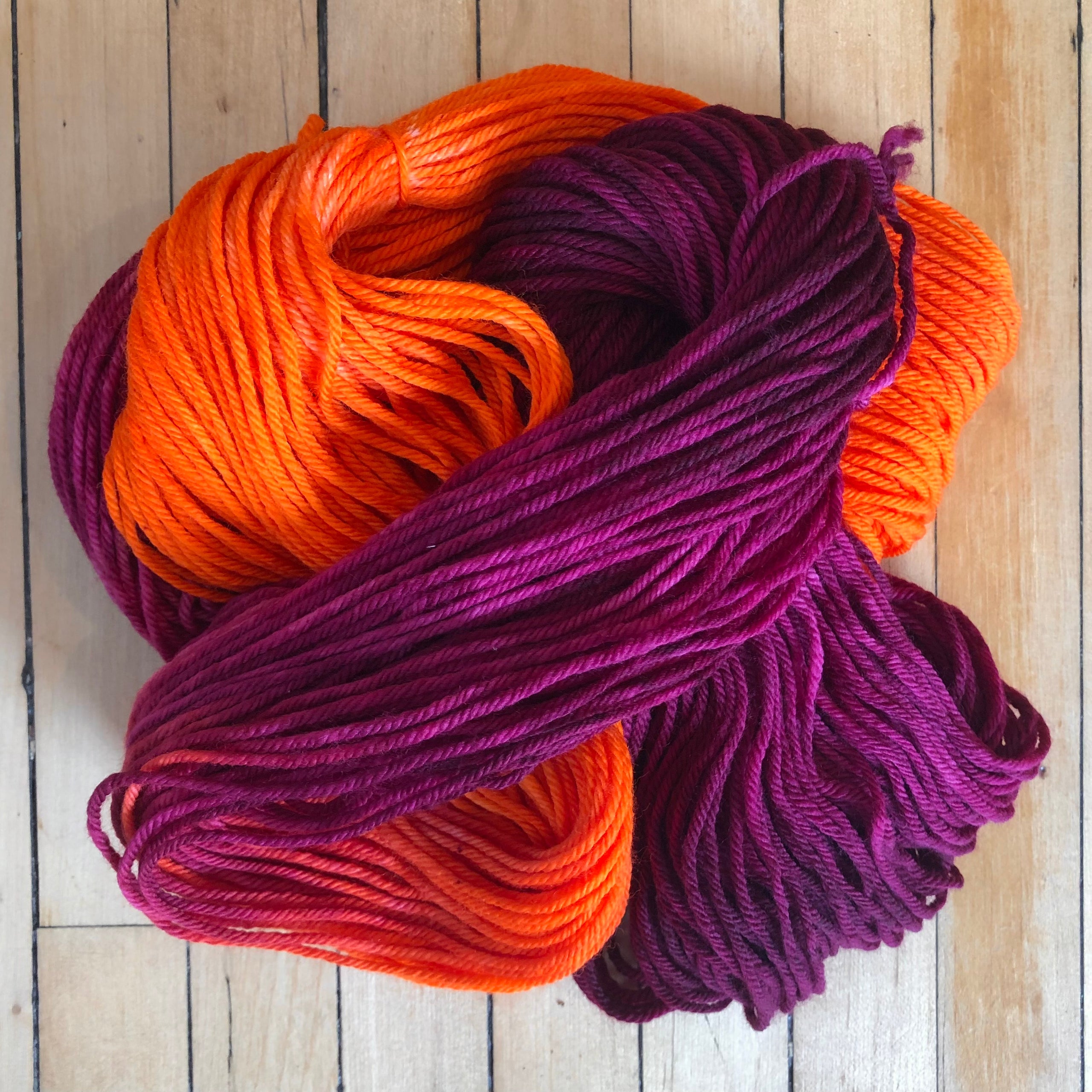Variegated Color Yarn, Multi-colored Yarn 2 Skeins 