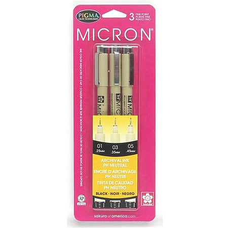 Pigma Micron 01 Pen 6 Color Set