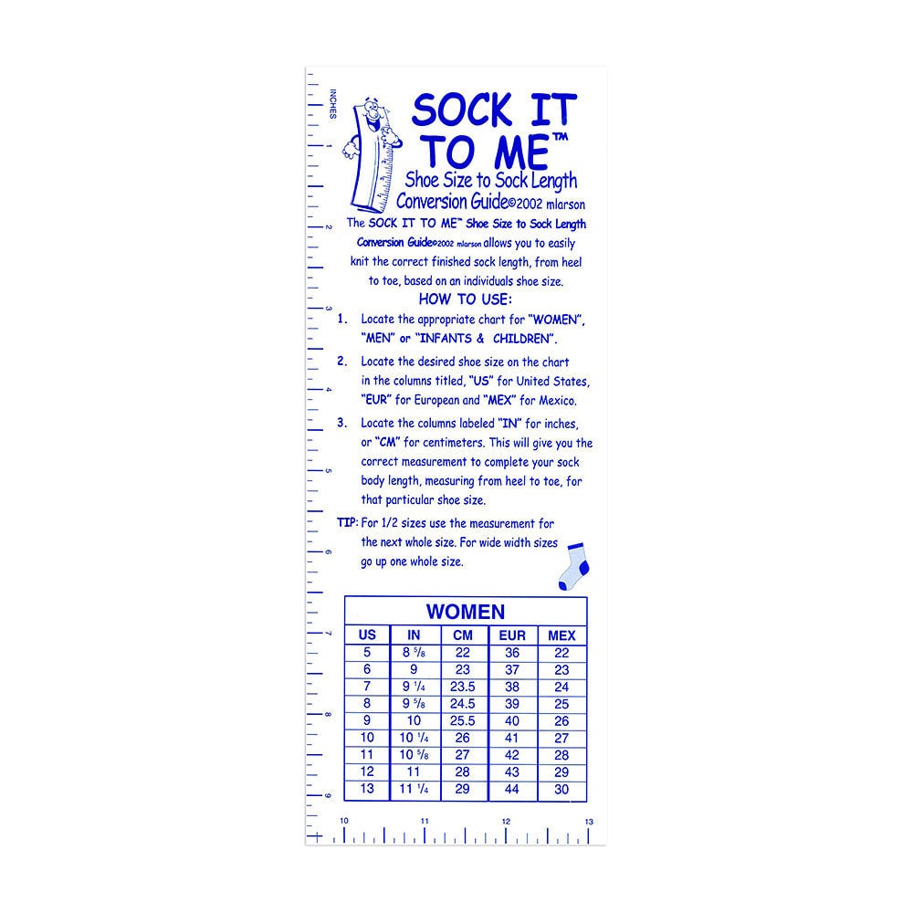 Sock size conversion store